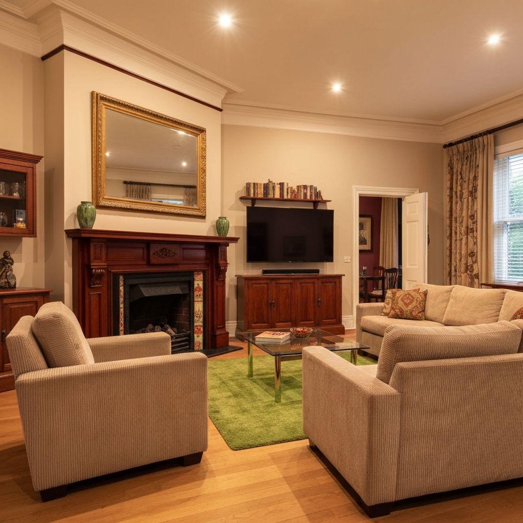 Bright period room featuring beautifully fitted ornate cornice